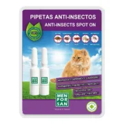 Repelente de insetos Menforsan 2 Unidades Pipetas Gato Animais de Estimação - nacloset