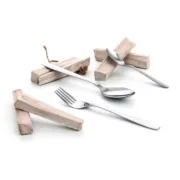 Conjunto de Garfos Quid Hotel Metal Aço inoxidável 19,5 cm 12 Unidades Cozinha | Gourmet - nacloset 2