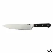 Faca de Chef Quid Professional Inox Chef Black Preto Metal 20 cm (Pack 6x) Cozinha | Gourmet - nacloset 2