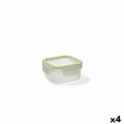 Lancheira Hermética Quid Greenery 300 ml Transparente Plástico (Pack 4x) Cozinha | Gourmet - nacloset 2