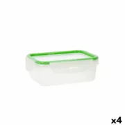 Lancheira Quid Greenery 1 L Transparente Plástico 13 x 18 x 6,8 cm – 1 L (4 Unidades) (Pack 4x) A Preço de Revenda - nacloset 2