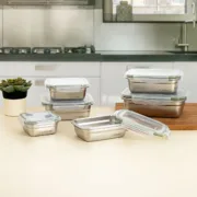 Lancheira Hermética Bidasoa Theo Retangular 1,8 L 23 x 18 x 8 cm Metal (6 Unidades) A Preço de Revenda - nacloset 2