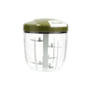 Mini picadora manual com fio Quid Naturalia Verde Metal 12,5 x 14 cm Manual Cozinha | Gourmet - nacloset