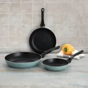 Conjunto de Frigideiras Quid Country Alumínio estampado Azul Baquelite (3 Peças) Cozinha | Gourmet - nacloset 2