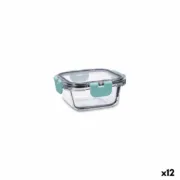 Lancheira Hermética Quid Purity Quadrado 310 ml Transparente Vidro (12 Unidades) A Preço de Revenda - nacloset