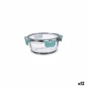 Lancheira Hermética Quid Purity Redonda 390 ml Transparente Vidro (12 Unidades) A Preço de Revenda - nacloset
