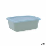 Lancheira Retangular com Tampa Quid Inspira 740 ml Verde Plástico (12 Unidades) A Preço de Revenda - nacloset