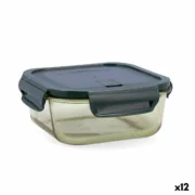 Lancheira Hermética Bidasoa Infinity Quadrado 1,1 L Amarelo Vidro (12 Unidades) A Preço de Revenda - nacloset