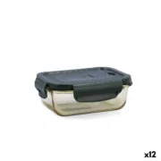 Lancheira Hermética Bidasoa Infinity Retangular 370 ml Amarelo Vidro (12 Unidades) A Preço de Revenda - nacloset
