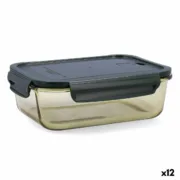 Lancheira Hermética Bidasoa Infinity Retangular 1,5 L Amarelo Vidro (12 Unidades) A Preço de Revenda - nacloset