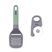 Cortador de Pizza Quid Ozon Verde Metal 2 Peças Cozinha | Gourmet - nacloset