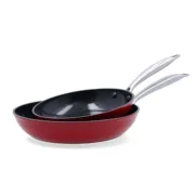 Conjunto de Frigideiras Quid Mirro Vermelho Metal 2 Peças Cozinha | Gourmet - nacloset