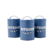 Conjunto de Potes Quid Baltic Azul 3 Peças Cozinha | Gourmet - nacloset