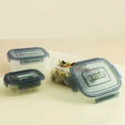 Conjunto de Lancheiras Quid Minimal Verde Plástico 500 ml 1 L 1,8 L 3 Peças Cozinha | Gourmet - nacloset 2