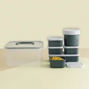 Conjunto de Recipientes de Cozinha Herméticos Empilháveis Quid Minimal 7 Peças Cozinha | Gourmet - nacloset 2