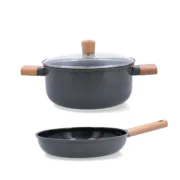 Bateria de Cozinha Bidasoa Mia Cinzento 2 Peças Conjuntos de tachos - nacloset