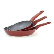 Conjunto de Frigideiras Bidasoa Zocco Cinzento Terracota Metal 3 Peças Cozinha | Gourmet - nacloset