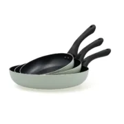 Conjunto de Frigideiras Quid Tropic Verde Metal 3 Peças Cozinha | Gourmet - nacloset