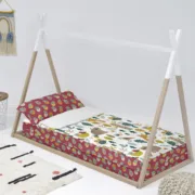 Capa de Edredão com Enchimento HappyFriday Moshi Moshi Harvestwood Multicolor 105 x 200 cm Bebés e Crianças - nacloset 2