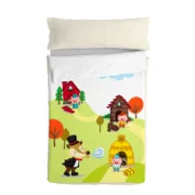 Capa de Edredão com Enchimento HappyFriday Mr Fox Piggys Multicolor 105 x 200 cm Bebés e Crianças - nacloset