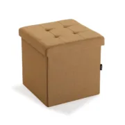Baú desmontável Versa Mostarda Madeira MDF 38 x 37,5 x 38 cm Casa | Jardim - nacloset