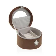 Guarda-Joias Versa Castanho Madeira Espelho Madeira MDF 11,5 x 8 x 11,5 cm Casa | Jardim - nacloset 2
