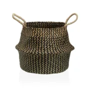 Cesta Decorativa Versa Preto Algas marinhas Ø 28 cm Casa | Jardim - nacloset