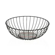 Cabaz Versa Preto Metal Aço Madeira MDF 28 x 11 x 28 cm Casa | Jardim - nacloset