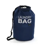 Saco para roupa suja Versa Azul Poliéster 70 x 33 cm Casa | Jardim - nacloset