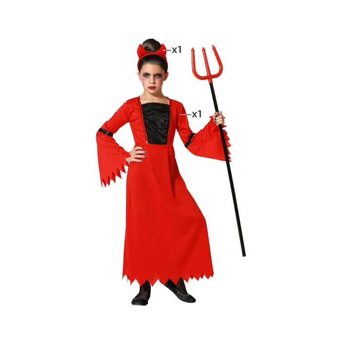 Fantasia para Crianças Th3 Party 5254 Vermelho Demónio (2 Peças) Disfarces e artigos para festas - nacloset 2