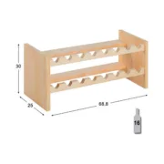 Suporte para garrafas Astigarraga Merlot Castanho Pinheiro (68,8 x 25 x 30 cm) Cozinha | Gourmet - nacloset 2