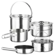 Bateria de Cozinha Inoxibar KAMPING 61117 Aço 7 Peças Conjuntos de tachos - nacloset