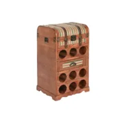 Suporte para garrafas Home ESPRIT Castanho Choupo 40 x 35,5 x 71 cm Cozinha | Gourmet - nacloset