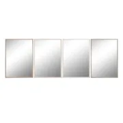 Espelho de parede Home ESPRIT Branco Castanho Bege Cinzento Cristal poliestireno 63,3 x 2,6 x 89,6 cm (4 Unidades) Casa | Jardim - nacloset