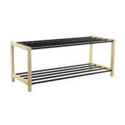 Sapateira Home ESPRIT Preto Natural 80 x 31 x 32 cm Casa | Jardim - nacloset