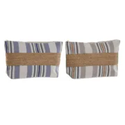 Nécessaire de Viagem Home ESPRIT Bege Lilás 25 x 7 x 15 cm (2 Unidades) A Preço de Revenda - nacloset