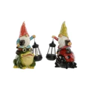 Gnomos de jardim Home ESPRIT Vermelho Verde Multicolor 20 x 17,8 x 32 cm (2 Unidades) A Preço de Revenda - nacloset