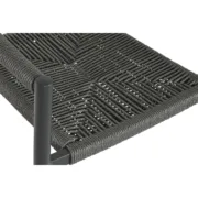 Tuinstoel Home ESPRIT Preto Cinzento escuro Alumínio Rotim 56 x 60 x 78 cm Casa | Jardim - nacloset 2