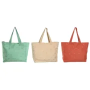 Bolsa Mulher Home ESPRIT Azul Verde Bege Coral 55 x 14 x 35 cm (3 Unidades) Acessórios de Moda - nacloset