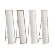 Espelho de Chão Home ESPRIT Branco Castanho Bege Cinzento 35,5 x 40 x 155 cm (4 Unidades) A Preço de Revenda - nacloset
