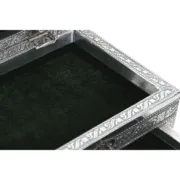 Guarda-Joias Home ESPRIT Verde Prateado Madeira Alumínio 17,5 x 12,5 x 8,5 cm Casa | Jardim - nacloset 2