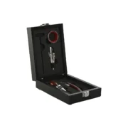Conjunto de Acessórios para Vinho Home ESPRIT Preto Madeira MDF 12 x 17 x 6 cm Cozinha | Gourmet - nacloset