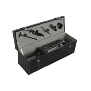 Conjunto de Acessórios para Vinho Home ESPRIT Preto Cinzento Pele 36 x 11 x 12 cm Cozinha | Gourmet - nacloset 2