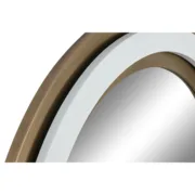 Espelho de parede Home ESPRIT Branco Dourado Cristal Ferro 108 x 5,5 x 108 cm Casa | Jardim - nacloset 2