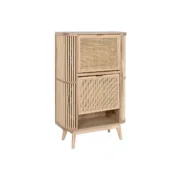 Sapateira Home ESPRIT Dourado Natural Rotim Madeira de abeto Tropical 70 x 29 x 115 cm Casa | Jardim - nacloset
