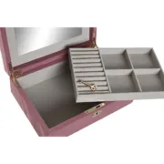 Guarda-Joias Home ESPRIT Creme Magenta 27 x 19 x 9 cm Casa | Jardim - nacloset 2