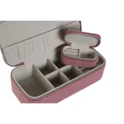 Guarda-Joias Home ESPRIT Creme Magenta 20,5 x 10 x 6 cm (2 Peças) Casa | Jardim - nacloset 2