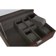 Guarda-Joias Home ESPRIT Castanho Cristal 26 x 20 x 9 cm Casa | Jardim - nacloset 2