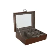 Guarda-Joias Home ESPRIT Castanho Cristal 26 x 20 x 9 cm Casa | Jardim - nacloset