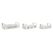 Caixas de arrumação Home ESPRIT Branco Madeira de abeto 39 x 19 x 12 cm 3 Peças Casa | Jardim - nacloset